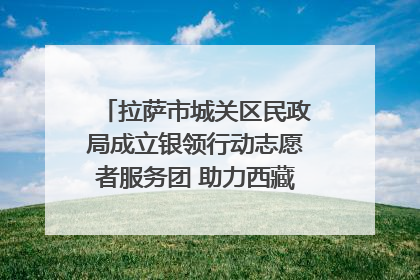 拉萨市城关区民政局成立银领行动志愿者服务团 助力西藏银发经济发展