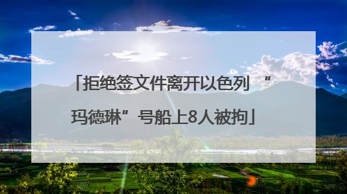 拒绝签文件离开以色列 “玛德琳”号船上8人被拘