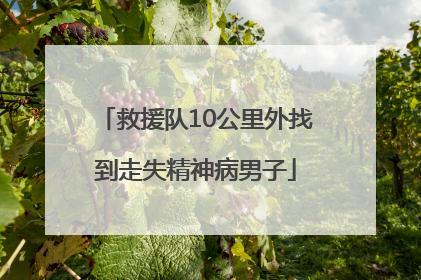 救援队10公里外找到走失精神病男子