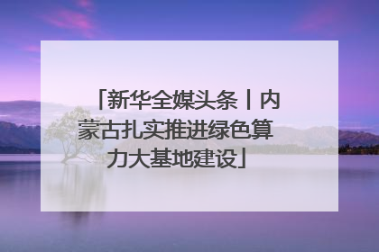 新华全媒头条丨内蒙古扎实推进绿色算力大基地建设