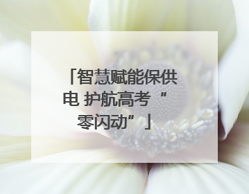 智慧赋能保供电 护航高考“零闪动”