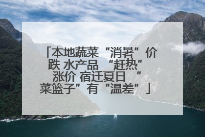 本地蔬菜“消暑”价跌 水产品 “赶热” 涨价 宿迁夏日 “菜篮子”有“温差”
