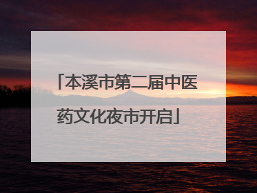 本溪市第二届中医药文化夜市开启