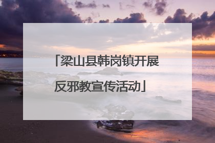 梁山县韩岗镇开展反邪教宣传活动