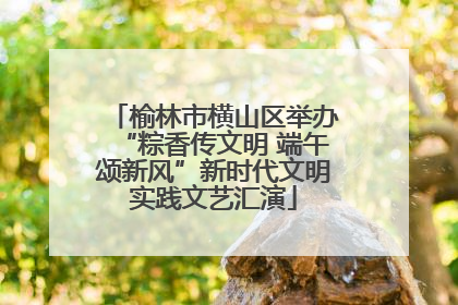 榆林市横山区举办“粽香传文明 端午颂新风”新时代文明实践文艺汇演