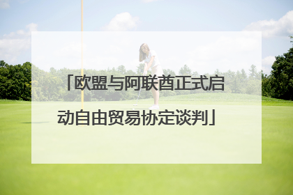 欧盟与阿联酋正式启动自由贸易协定谈判
