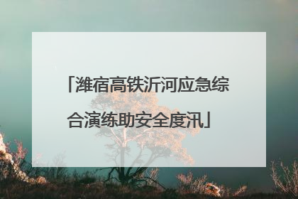 潍宿高铁沂河应急综合演练助安全度汛
