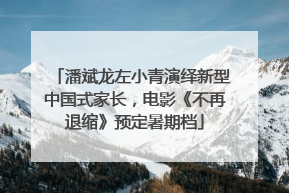 潘斌龙左小青演绎新型中国式家长，电影《不再退缩》预定暑期档
