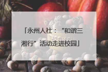 永州人社：“和谐三湘行”活动走进校园