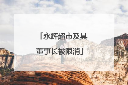 永辉超市及其董事长被限消