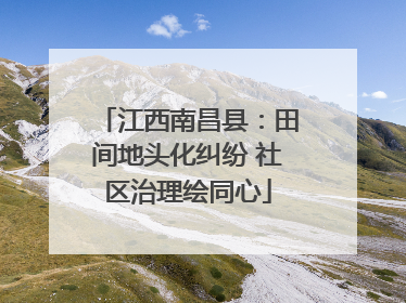 江西南昌县：田间地头化纠纷 社区治理绘同心