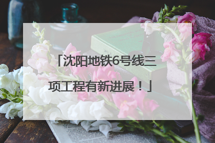 沈阳地铁6号线三项工程有新进展！