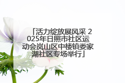 活力绽放展风采 2025年日照市社区运动会岚山区中楼镇娄家湖社区专场举行