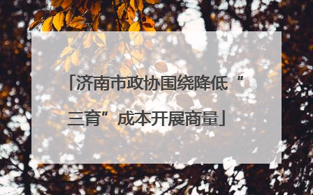 济南市政协围绕降低“三育”成本开展商量