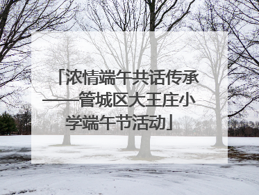 浓情端午共话传承——管城区大王庄小学端午节活动