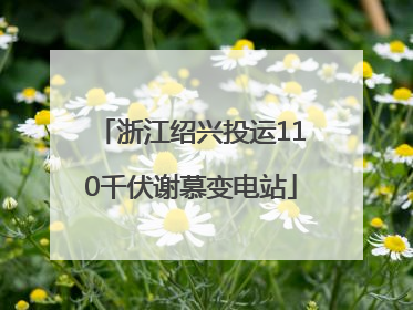 浙江绍兴投运110千伏谢慕变电站
