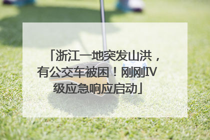 浙江一地突发山洪，有公交车被困！刚刚Ⅳ级应急响应启动