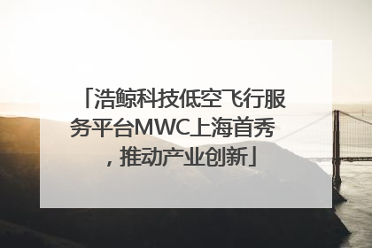 浩鲸科技低空飞行服务平台MWC上海首秀，推动产业创新