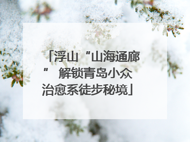 浮山“山海通廊” 解锁青岛小众治愈系徒步秘境