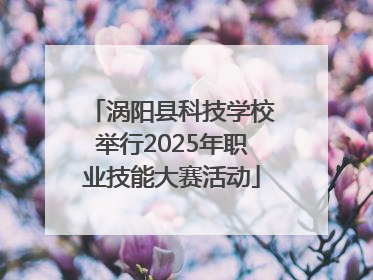 涡阳县科技学校举行2025年职业技能大赛活动