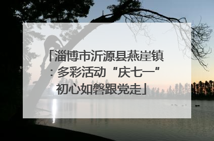 淄博市沂源县燕崖镇：多彩活动“庆七一” 初心如磐跟党走