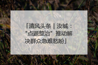 清风头条｜汝城：“点题整治”推动解决群众急难愁盼