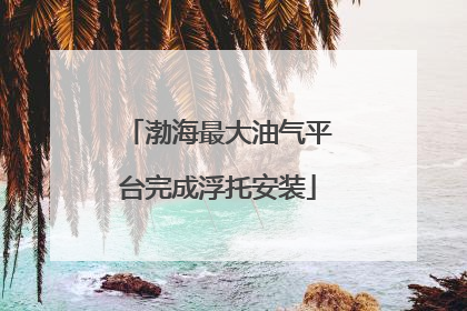 渤海最大油气平台完成浮托安装