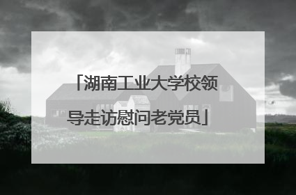 湖南工业大学校领导走访慰问老党员