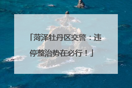 菏泽牡丹区交警：违停整治势在必行！
