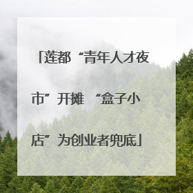 莲都“青年人才夜市”开摊 “盒子小店”为创业者兜底