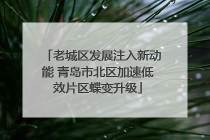 老城区发展注入新动能 青岛市北区加速低效片区蝶变升级