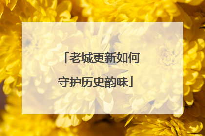 老城更新如何守护历史韵味