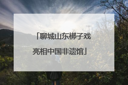 聊城山东梆子戏亮相中国非遗馆