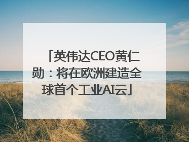 英伟达CEO黄仁勋：将在欧洲建造全球首个工业AI云