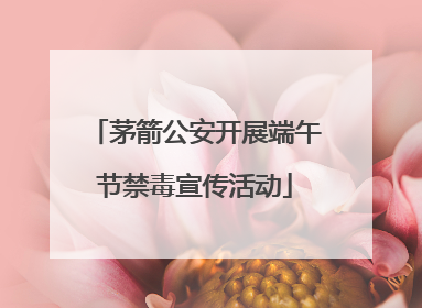 茅箭公安开展端午节禁毒宣传活动