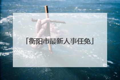 衡阳市最新人事任免