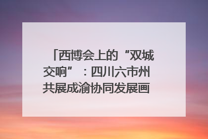 西博会上的“双城交响”：四川六市州共展成渝协同发展画卷｜西博视界
