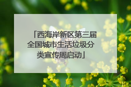 西海岸新区第三届全国城市生活垃圾分类宣传周启动