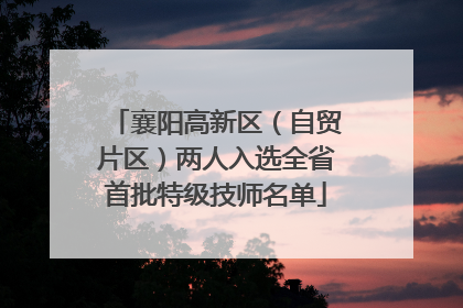 襄阳高新区（自贸片区）两人入选全省首批特级技师名单