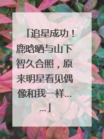 追星成功！鹿晗晒与山下智久合照，原来明星看见偶像和我一样……