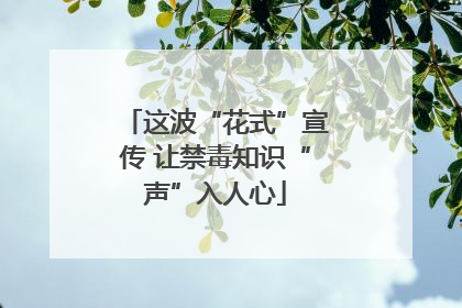 这波“花式”宣传 让禁毒知识“声”入人心