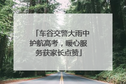 车谷交警大雨中护航高考，暖心服务获家长点赞