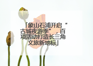 象山石浦开启“古城夜游季”，百项活动打造长三角文旅新地标