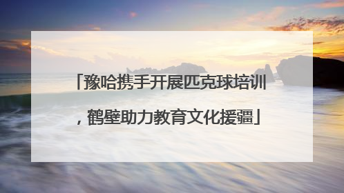 豫哈携手开展匹克球培训，鹤壁助力教育文化援疆