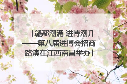 赣鄱潮涌 进博潮升——第八届进博会招商路演在江西南昌举办