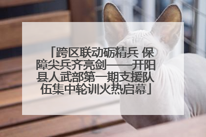 跨区联动砺精兵 保障尖兵齐亮剑——开阳县人武部第一期支援队伍集中轮训火热启幕