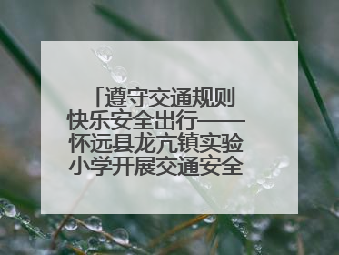 遵守交通规则 快乐安全出行——怀远县龙亢镇实验小学开展交通安全教育宣讲活动