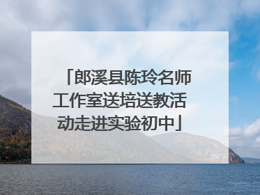 郎溪县陈玲名师工作室送培送教活动走进实验初中