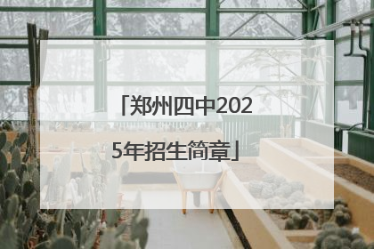 郑州四中2025年招生简章