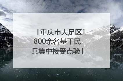 重庆市大足区1800余名基干民兵集中接受点验